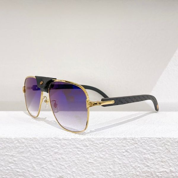 

wooden frame rectangular sunglasses - uv400 ct0038s, White;black