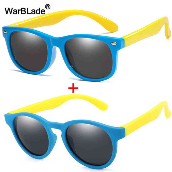 

warblade round polarized children sunglasses silicon flexible safety children sunglasses fashion boys girls shades glasses uv400 glasses who, White;black