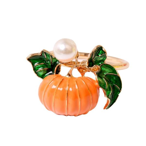 

napkin rings 4/6pcs thanksgiving pumpkin holders fall buckle for halloween holidays weddings party dinner table d