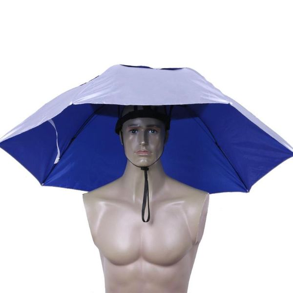 Outdoor-Hüte, faltbarer Kopf, Regenschirm, Hut, Anti-Regen, Anti-UV-Angelkappen, tragbar, für Reisen, Wandern, Strandschirme, Regenausrüstung