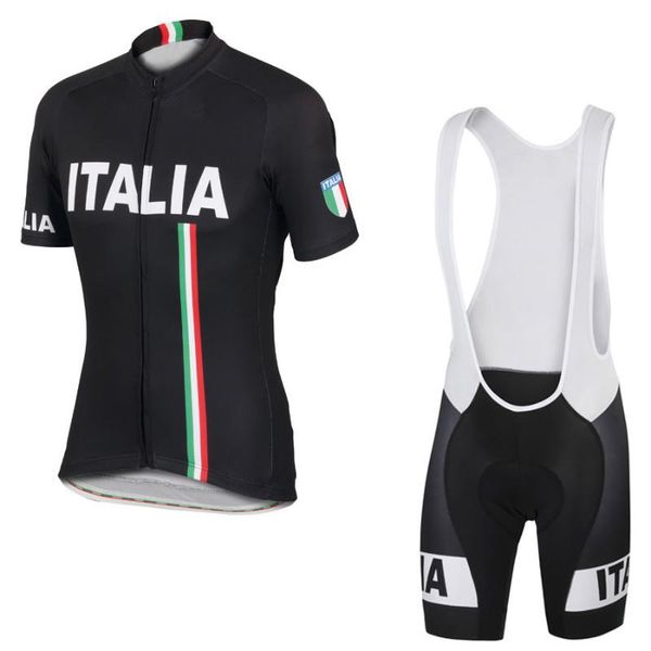 

designed men italy/italia cycling jersey ropa de camisa ciclismo short sleeve bycicle bike clothing sport wear set racing sets, Black;blue