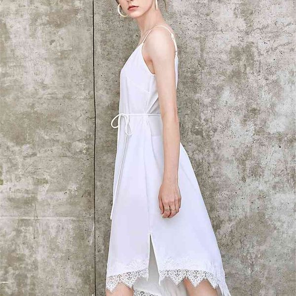 

splicing dress women summer lace v-neck irregular solid female dresses party vestidos 11920045 210527, Black;gray
