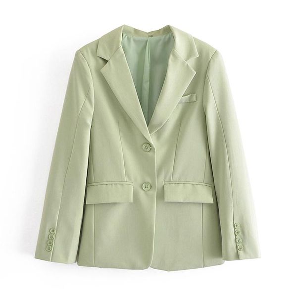 

women's suits & blazers elegant autumn winter solid women blazer coat 2021 causal long sleeve office ladies pocket suit, White;black