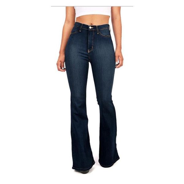 

jeans woman high waist women's flare solid color pants flared autumn loose casual streetwear womens & capris, Black;white