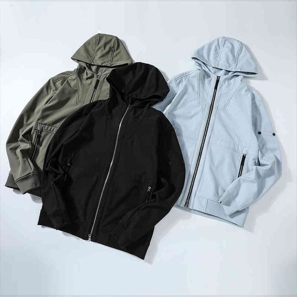 

Men's Jackets Waterproof fabric 20FW of soft shell jacket with plush in autumn and winter Fashion men's windbreaker coat 9OXE, Black;brown