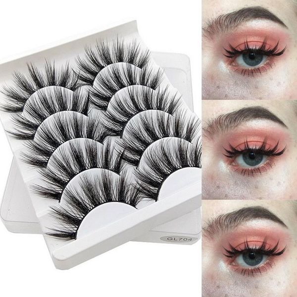 

pairs soft false eyelashes fluffy wispy long thick lashes 3d faux mink hair handmade eye lash makeup extension