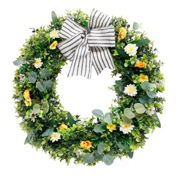 

artificial easter wreath spring summer for front door wall window wedding party farmhouse home decor decorative flowers & wreaths