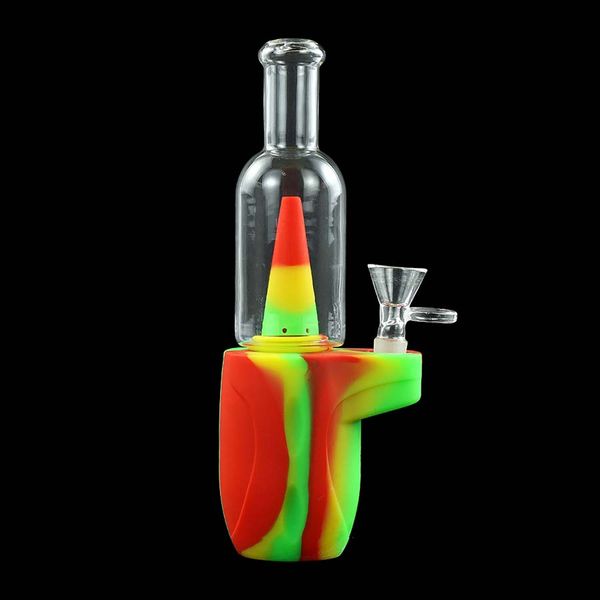 pipe ad acqua pipe bong vetro bong tamponare rig tabacco sigaretta silicone narghilè rig pulitore gorgogliatore