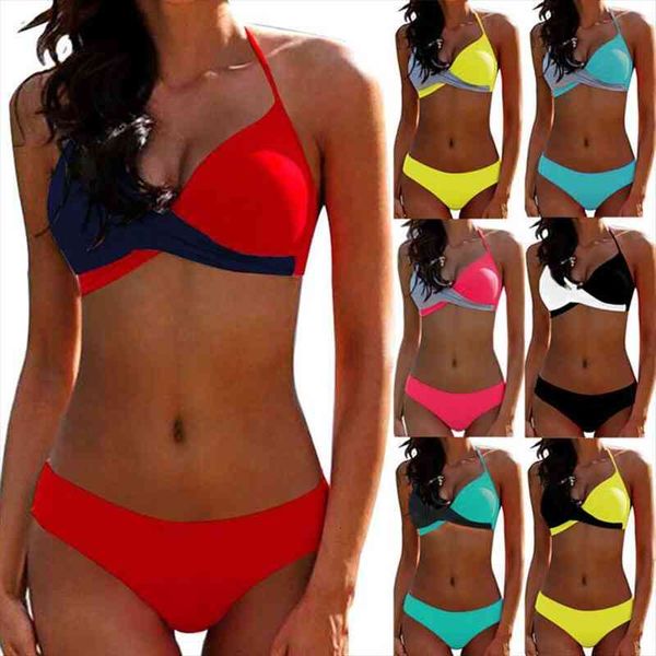 

womens beach push up swimwear padded bikini beachwear suit set summer, White;black