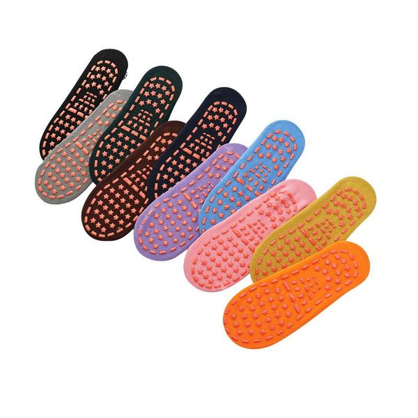 

sports socks 12 pairs / pack colorful trampoline & kids indoor home floor foot massage yoga cotton non-slip, Black