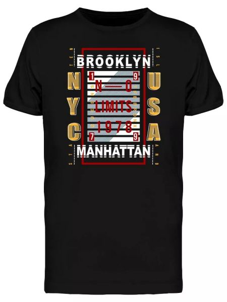 

Brooklyn Nyc Usa Typography Men's Tee -Image by Shutterstock, White;black