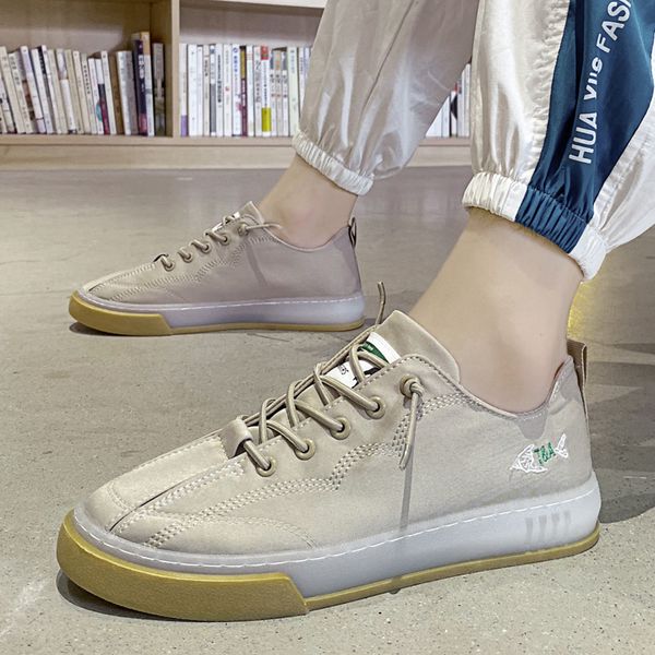 

new 2021 fashion mens shoes trend breathable canvas shoes for men loafers non-slip slip on mens flats popular casual shoes