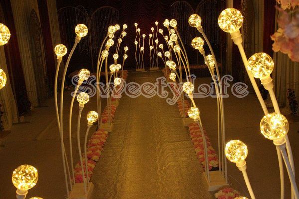 

vases wedding stand led lights road lead aisle pillar decoration 10 sets/lot