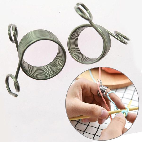 

jacquard needle diy knitting tool knuckle assistant 1pc guides braided thimble stainless steel sewing accessories notions & tools, Black