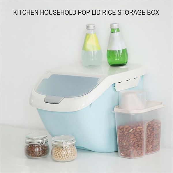

storage bottles & jars cartridge rice box kitchen household moisture-proof cereal noodle logo bucket pet organization