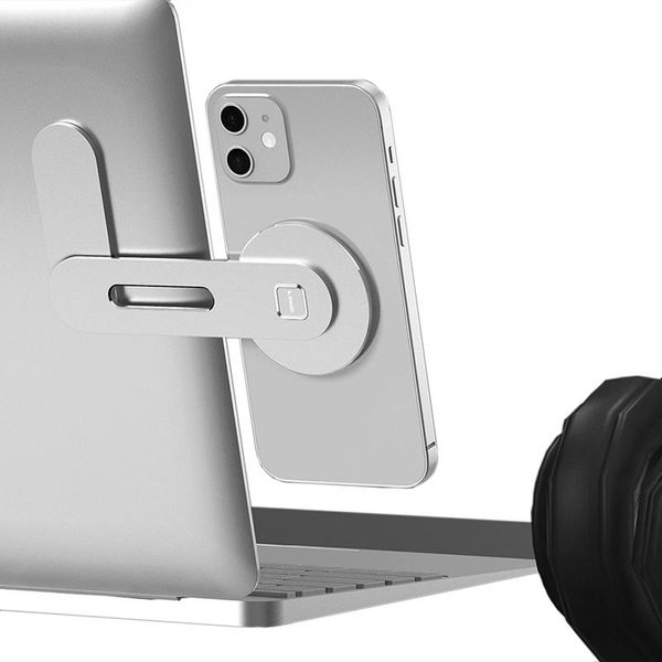 

cell phone mounts & holders magnetic lapside extension smart holder notebook cellphone stand support bracket for 12 pro max