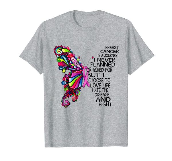 

Breast Cancer Is A Journey Gift - Breast Cancer Awareness T-Shirt, Mainly pictures