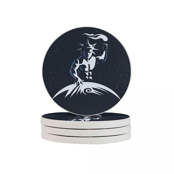 

mats & pads tea coffee cup mug helios the sun god with torch illuminates earth table decor placemat