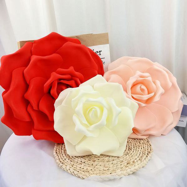 PE Botão Flor rosa flor para casa jardim casamento parede fundo decoração espuma rosas diy floral shopping janela layout