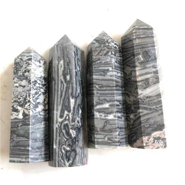 

decorative objects & figurines natural gemstone picasso crystal wand points healing tower stones for home decotration