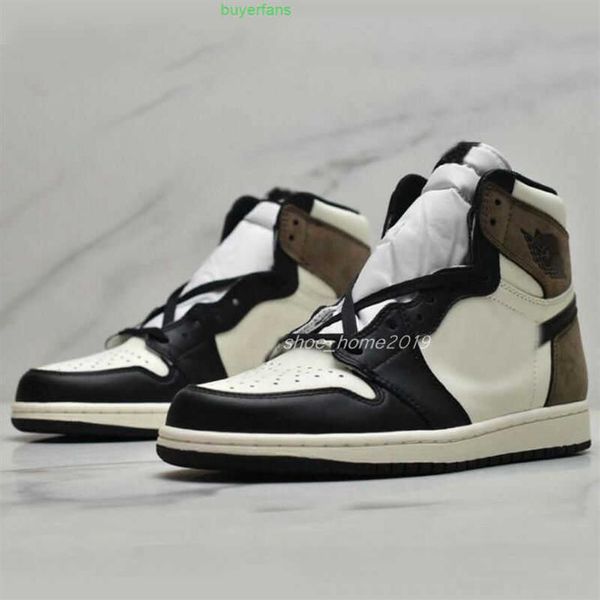 

new travis 1 high 1s sail black dark mocha cactus jack mens basketball shoes jumpman fashion outdoor sportsa46