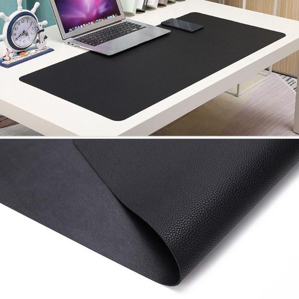 

mouse pads & wrist rests double-sided waterproof portable faux leather pad deskmat table cover desk dtudy