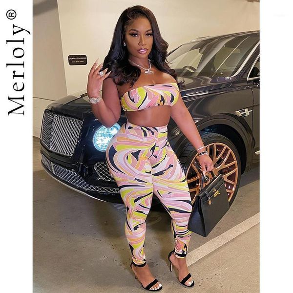 

women's two piece pants women strapless corset printed set high waist sweatpants joggers pencil 2021 summer casual outfits, White