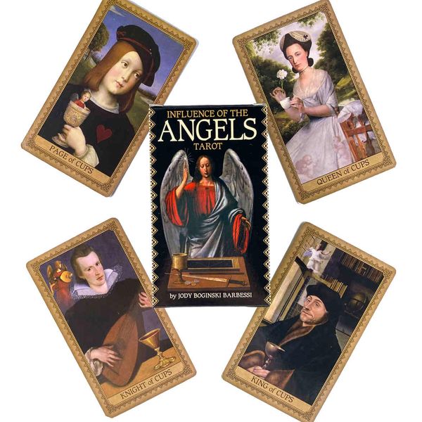 

influence of the angels tarot deck leisure party table game fortune-telling prophecy oracles cards with guide book