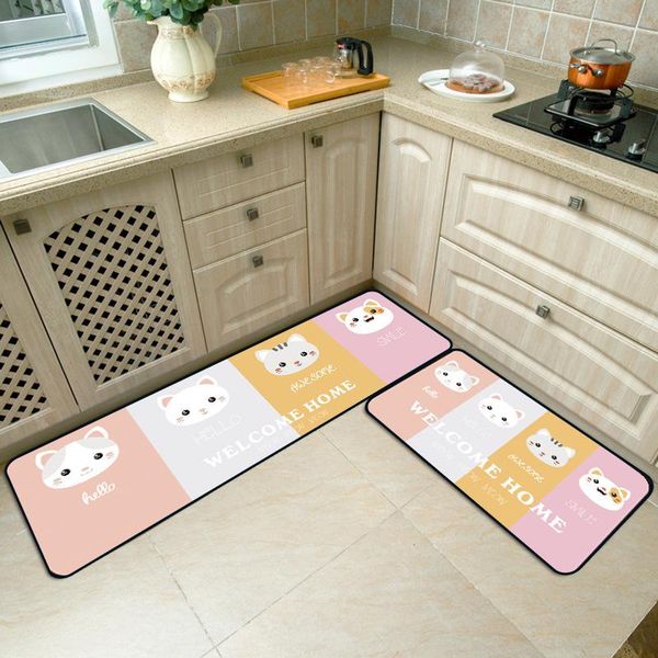 

carpets cats pattern floor mats cartoon printed non-slip carpet animal rug bedroom kitchen entrance rugs balconydoormat