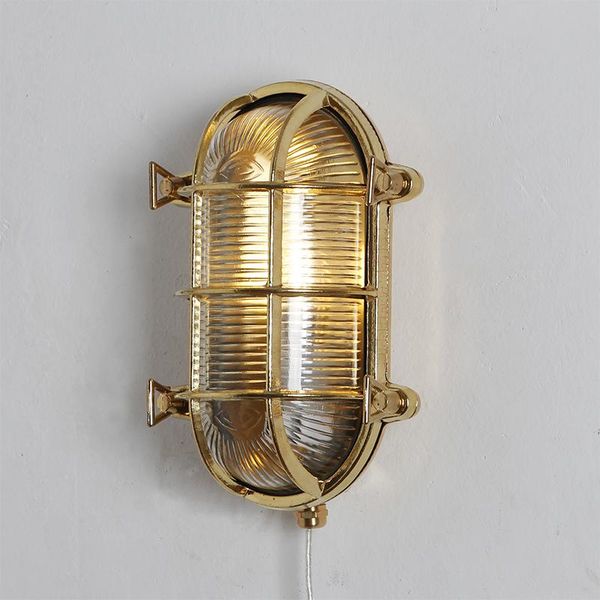

retro brass wall lamp villa outdoor indoor aisle bathroom corridor waterproof