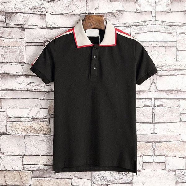 Mens Designer Polo FP Модель M12 M3600 британский бренд мужчина с коротким рукавом простой мода классический лавровый вечернее лето отворот рубашки