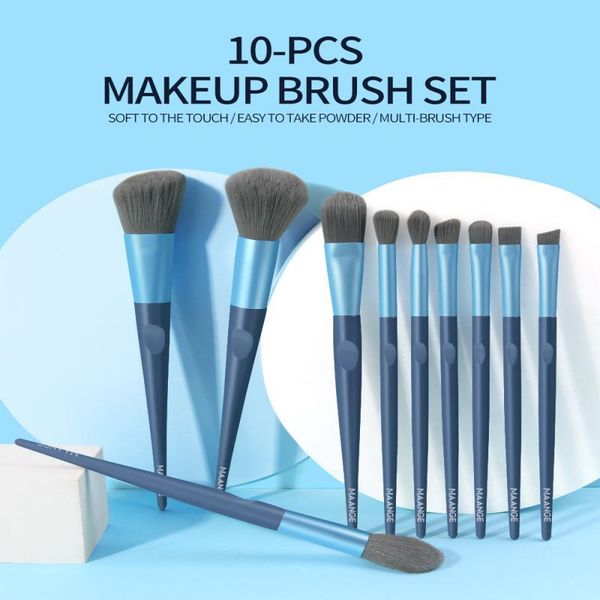 

makeup brushes maange 10pcs/sets brush nylon bristles eye shadow eyebrow concealer foundation highlight powder beauty tools
