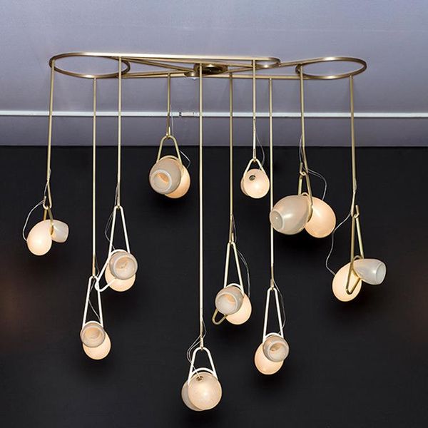 

pendant lamps nordic chandelier multi-head glass gourd restaurant heterosexual