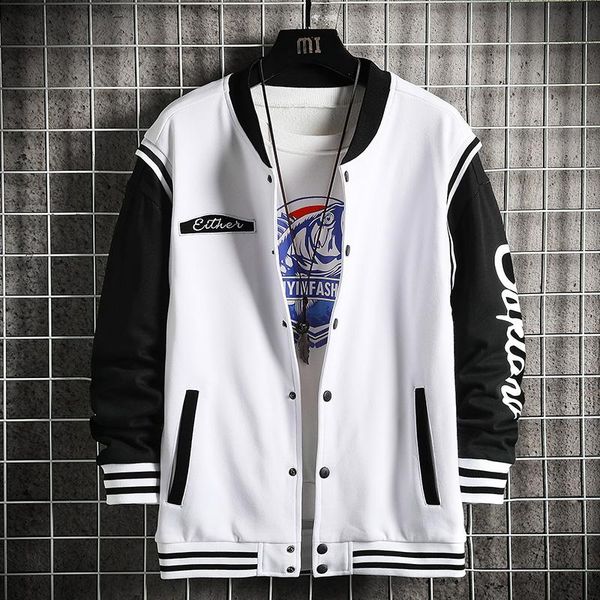 

men's jackets autumn winter 2021 cardigan o-neck casual coat men baseball jacket sports male size m-4xl drop, Black;brown