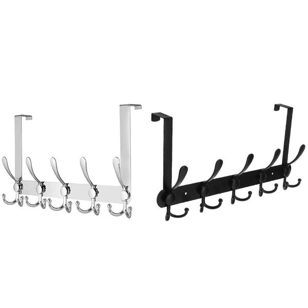 

hooks & rails over the door hook: hanger hook rack with 5 tri for hanging coats, towel