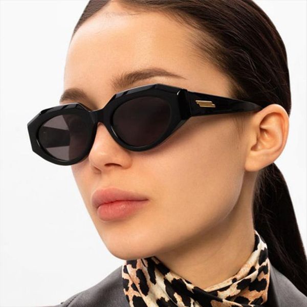 

black brand cat eye sunglasses women fashion small sun glasses for female trend glasees, White;black