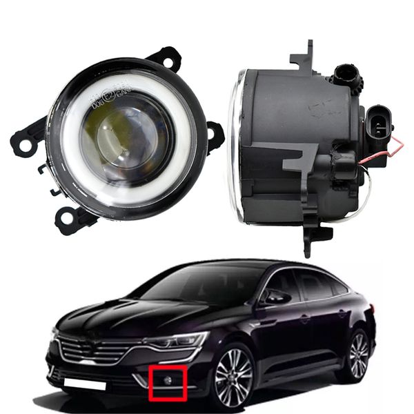 

2 pcs styling angel eye led lens front bumper lamp 12v h11 fog light for renault duster megane 2-3 fluence koleos kangoo 2003-2015