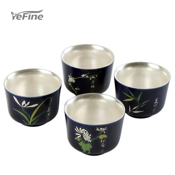 

cups & saucers yefine silver-plated ceramic big tea cup