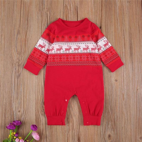 

jumpsuits fashion christmas baby boys girls red romper long sleeve o-neck elk print wholesale kids autumn clothes casual cotton, Blue