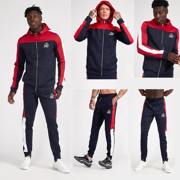

men's tracksuits men tracksuit hoodie jacket sweatshirt suit set trousers pants jogger hoody zipper long pant sets, Gray