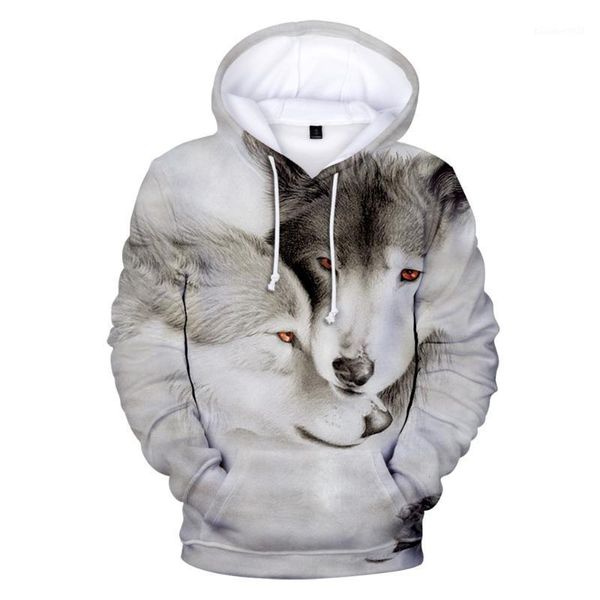 

men's hoodies & sweatshirts teen wolf pullovers clothes spring summer men/women/kids wild animal 3d casual graphic cool, Black