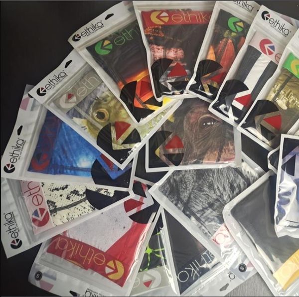 

100% cotton ethika men underpants soft man boxers brief letter underwears for mens male shorts boxer ethika men boxers men underpants, Black;white