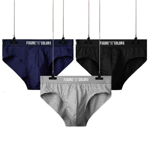 

underpants fc fashion men's underwear briefs pure cotton breathable low waist u convex color youth shorts, Black;white