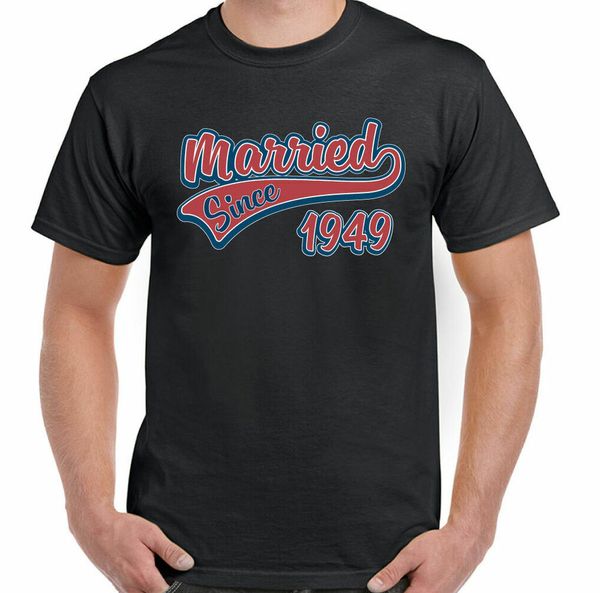

married since 1949 mens fun wedding birthday valentine fathers shirt, White;black
