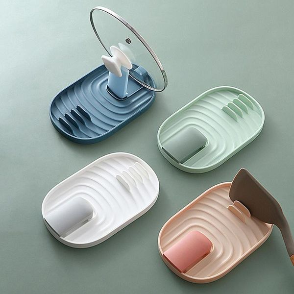 

kitchen storage & organization spatula pot cover shelf household cooking put rack plastic drag