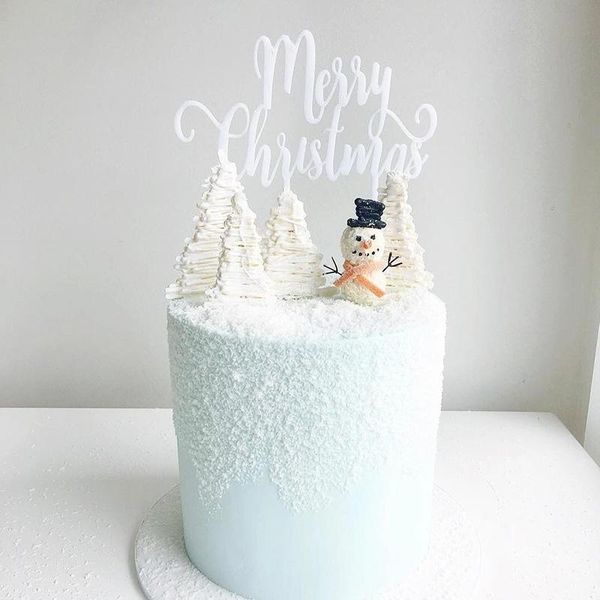 

other festive & party supplies gold merry christmas acrylic cake er color santa claus xmas for home happy year decoration