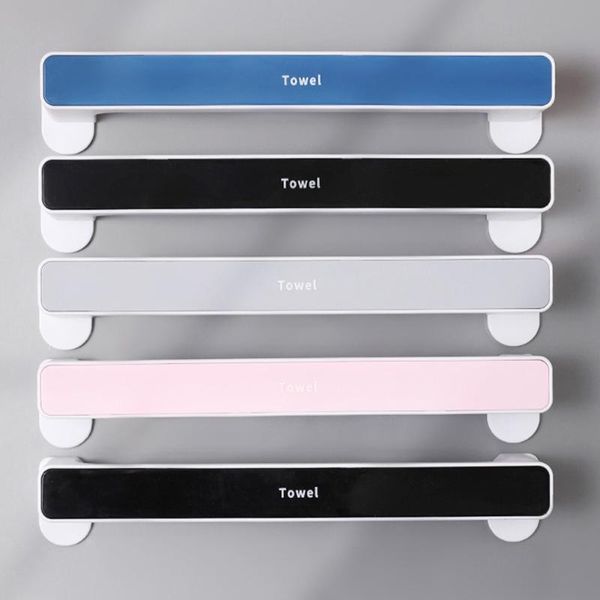 

towel racks self-adhesive holder storage rack wall mounted hanger bar shelf hanging hook bathroom organizer