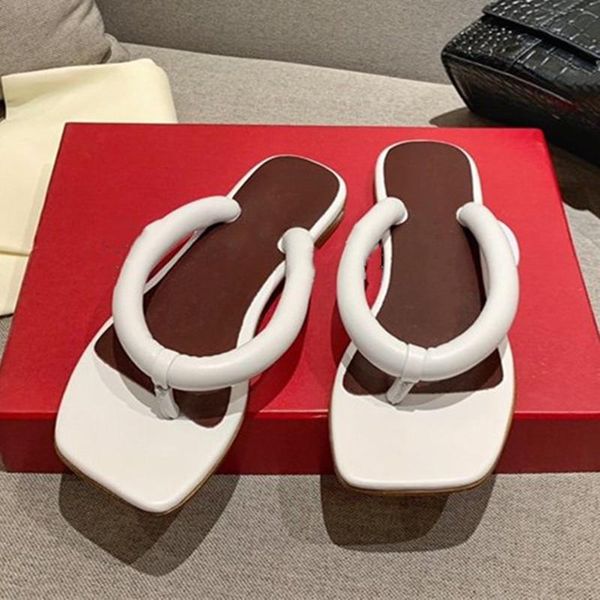 

slippers flip flops leather shoes woman square toe slides casual women zapatos de mujer soft open, Black
