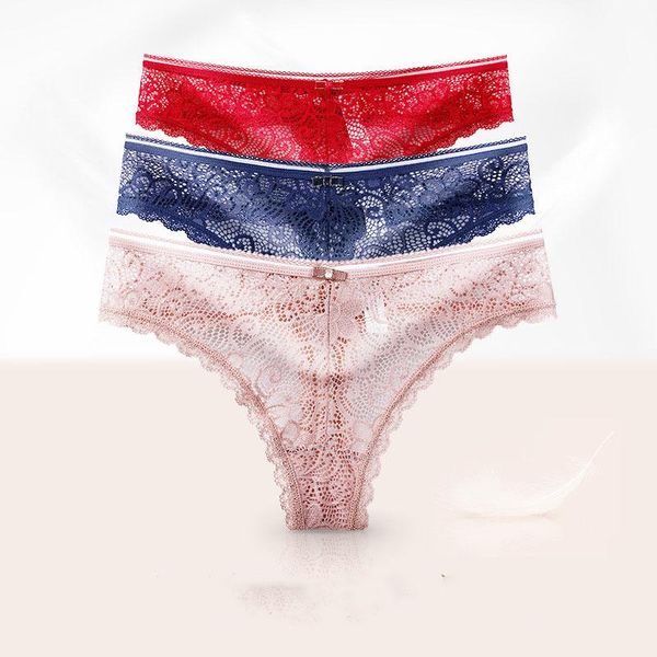 

women's panties lace for woman underwear breathable soft lingerie female briefs panty transparent underpants 3pcs erotic short, Black;pink