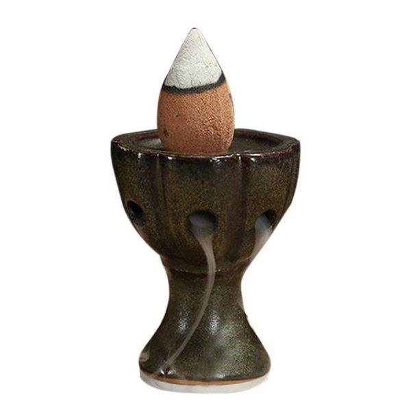 

fragrance lamps ceramic waterfall backflow tower cones incense burner ash catcher sticks holder diffusers ornament